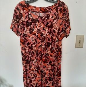 White Stag floral print midi dress size M